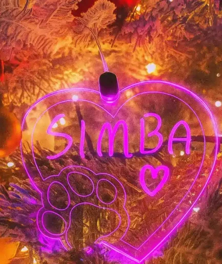 Bombka LED Serduszko Zwierzak do personalizacji – ozdoba świąteczna Lumitree