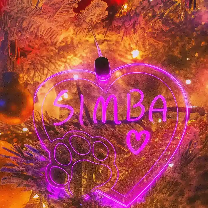 Bombka LED Serduszko Zwierzak do personalizacji – ozdoba świąteczna Lumitree