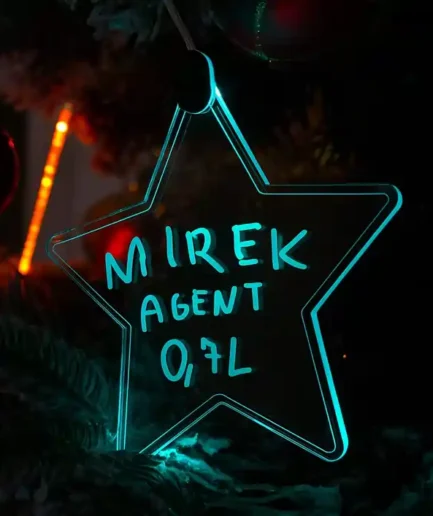 Bombka LED Gwiazdka do personalizacji – ozdoba świąteczna Lumitree