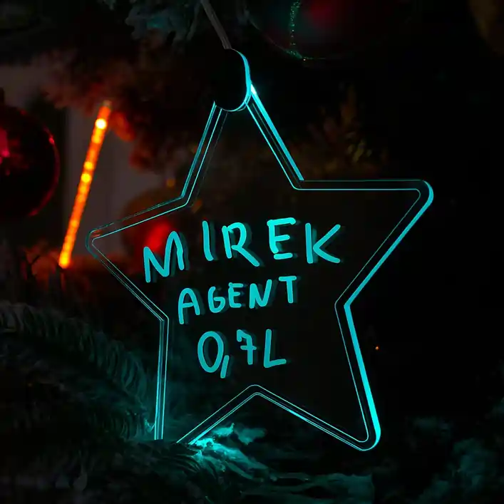 Bombka LED Gwiazdka do personalizacji – ozdoba świąteczna Lumitree