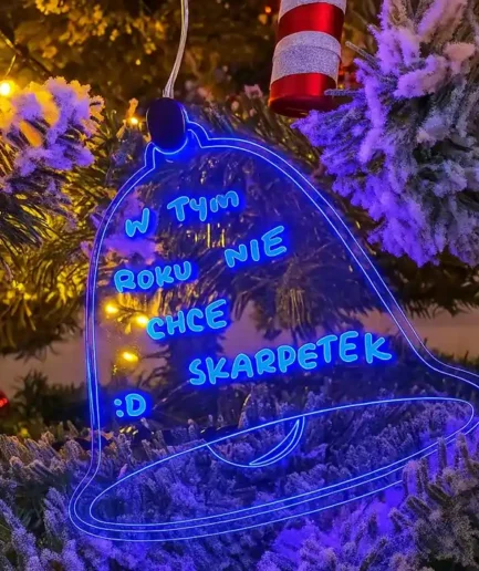 Bombka LED Dzwonek do personalizacji – ozdoba świąteczna Lumitree