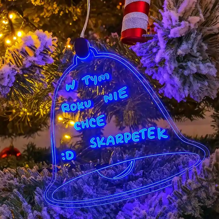 Bombka LED Dzwonek do personalizacji – ozdoba świąteczna Lumitree