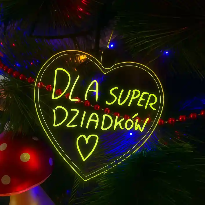 Bombka LED Serduszko do personalizacji – ozdoba świąteczna Lumitree